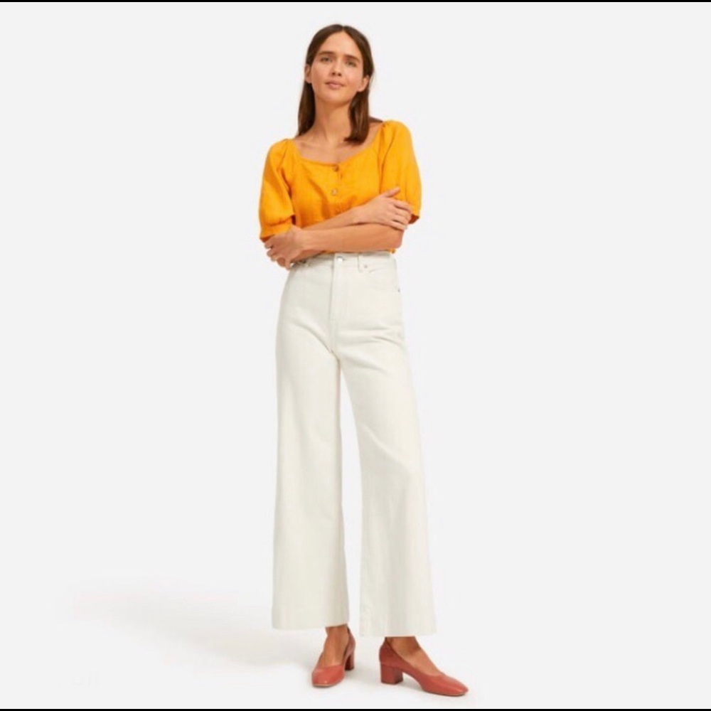 NWT Everlane summer wide leg jean Size 32